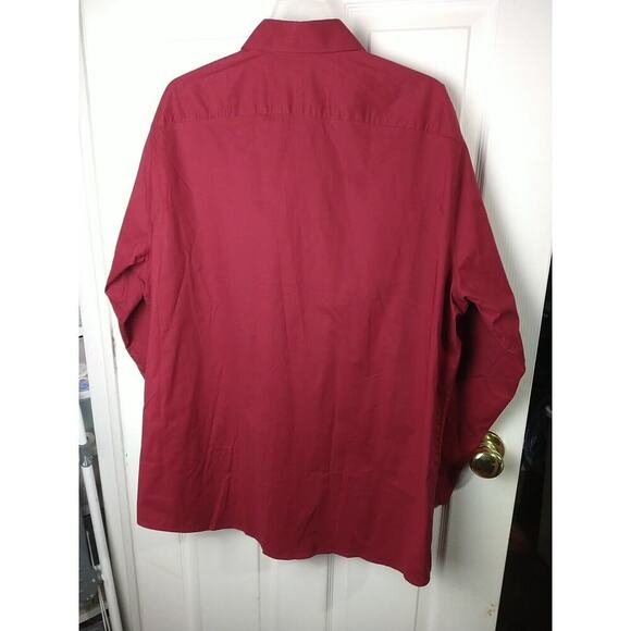 $ Structure Men's XXL Shirt Red Modern Fit Collared Button Long Sleeve - Picture 9 of 9